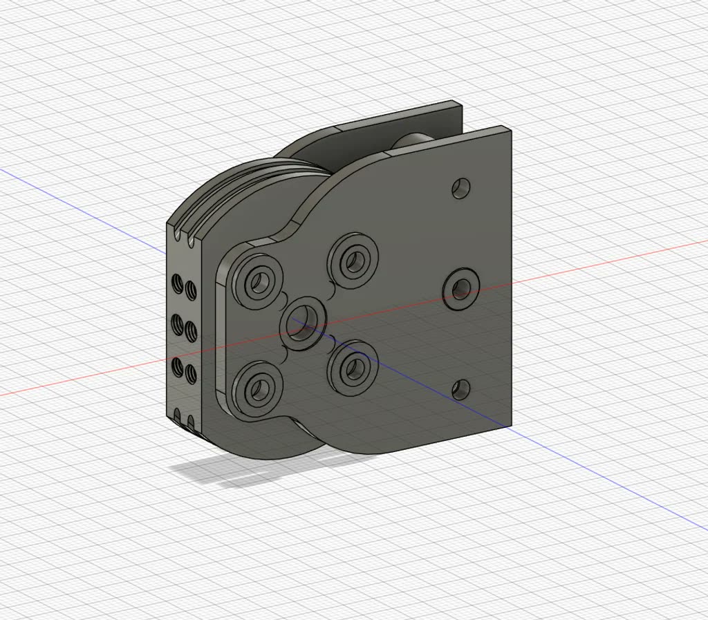 The compact capstan drive modelled in Fusion 360