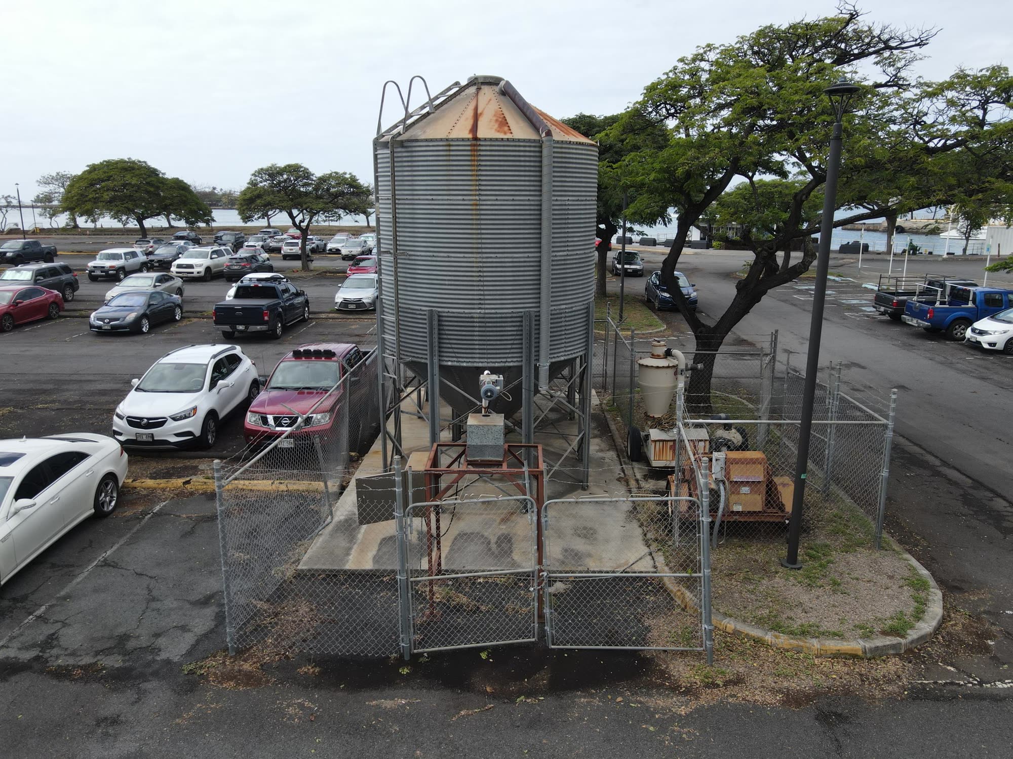 One of several hundred images used to build a 3D model of the silo